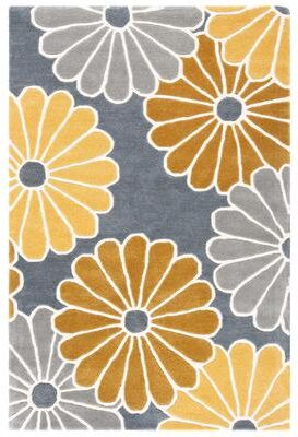 SAFAVIEH Handmade Daisies Grey New Zealand Wool Rug