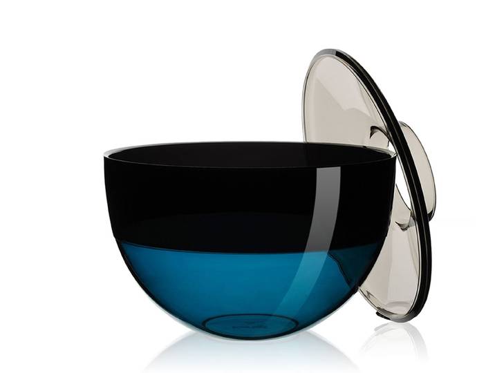 KARTELL vase SHIBUYA (Gris-Fumé-Bleu - PMMA transparent)