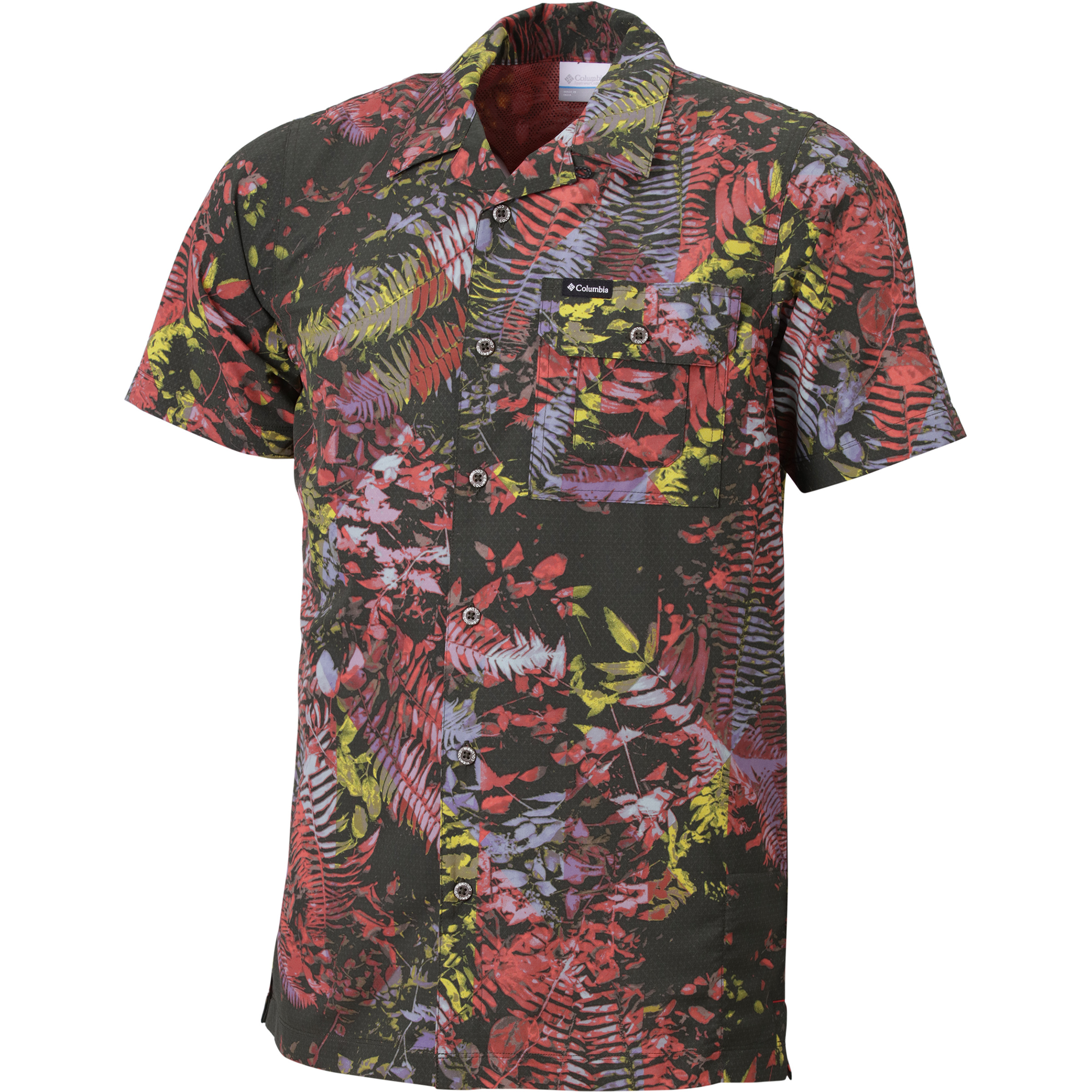 Columbia Tech Trail Utility Printed Herren Hemden braun Größe S Camping Widerstandsfähig