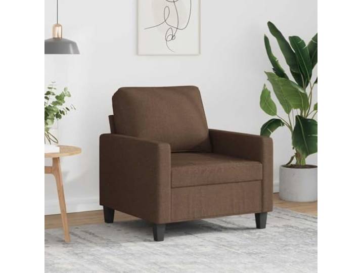 HEFZGDB Braun Sessel 60 cm Stoff Modernes Design Strapazierfähiger Stoff Robustes Metallgestell Bequem Gepolsterte Sitzfläche Atmungsaktiv Langlebig Stabiles Wohnzimmer Möbelstück