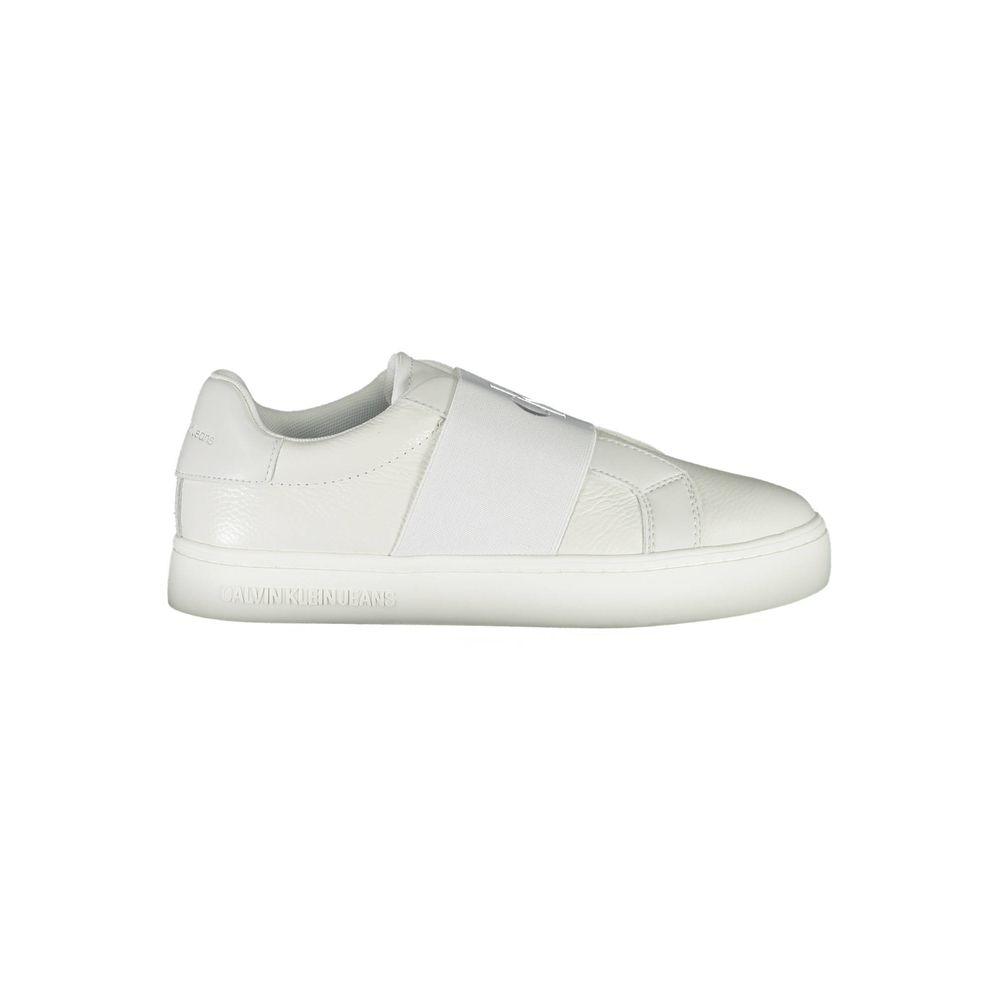Calvin Klein Bianco Leren Dames Sneakers