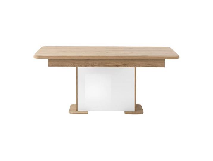 Table extensible L. 180/220 cm PALAZZO imitation chêne/ blanc