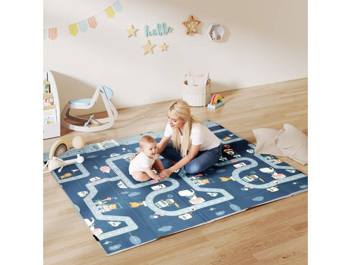 AIYAPLAY Tapis de Jeu Bébé Pliable Mousse 202x180,5x1cm