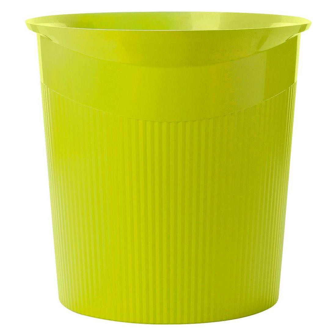 Han Papierkorb Re-LOOP, 13 Liter, lemon 13 Liter, 100 % recycelter Öko-Kunststoff (13 l) (18148-950)