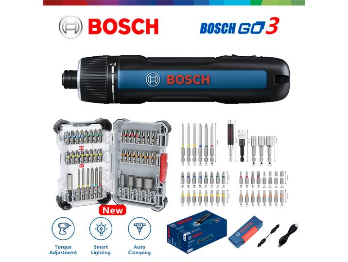 Tournevis électrique sans fil Bosch GO 3, tournevis à charger, pour installer ou retirer les vis, 3e génération, produits neufs, outil électrique