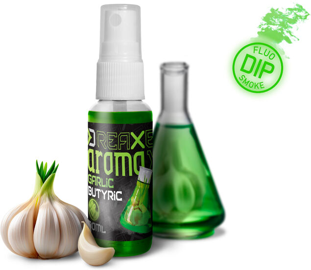 Spray à appât Delphin AromaX/30ml Ail-butyric/fluo vert Silver, Gray, Olive Ail-butyric/fluo vert