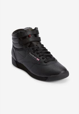 Women's Freestyle Hi High Top Sneaker by Reebok in Black (Size 12 M)