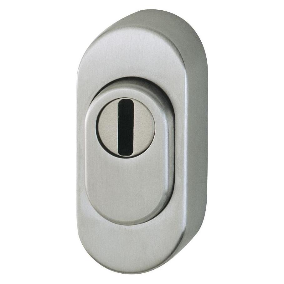 Hoppe Schutzrosette E55S-ZA Edelstahl F69 oval mit Zylinderabdeckung Stärke 16 mm (Türgriff) (2159082)