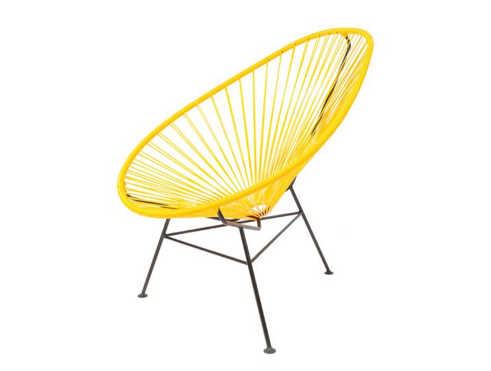 Stuhl Acapulco Chair Acapulco Design Bespannung gelb, 70x92x95 cm
