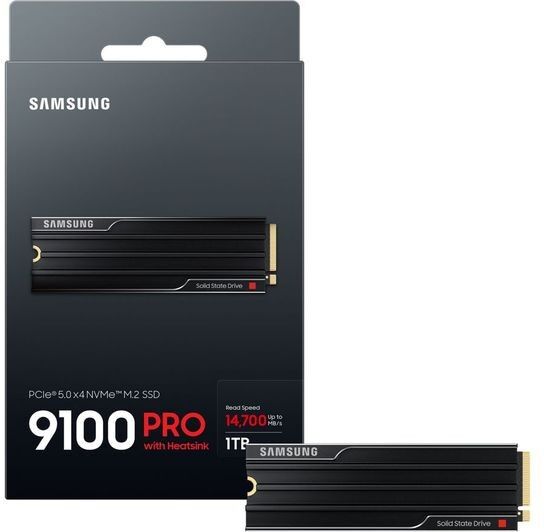 SAMSUNG 9100 PRO PCIe 5.0 NVMe M.2 Internal SSD with Heatsink - 1TB