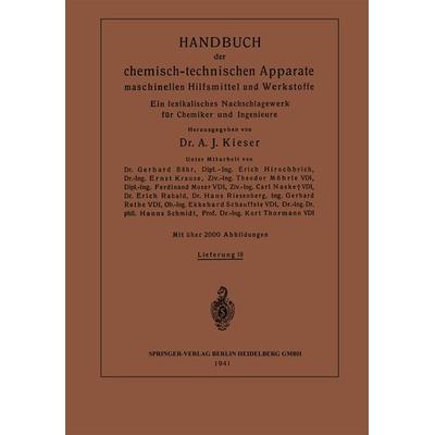 Handbuch der chemisch-technischen Apparate maschinellen Hilfsmittel und Werkstoffe, Taschenbuch von Ernst Krause,Theodor Möhrle,Ferdinant Moser,Carl