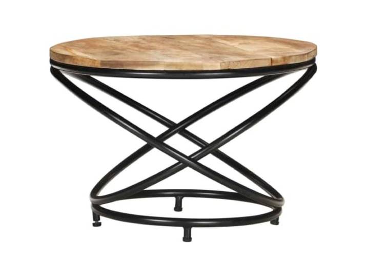 HKLGBVCR Couchtisch aus Mangoholz, 60 x 60 x 40 cm, Schwarz, kreative Füße