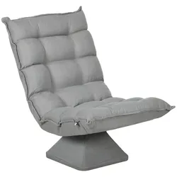 RELAXSESSEL Stahl, Samt, Hellgrau