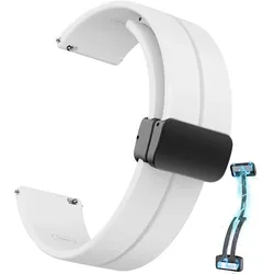 Silikon-Uhrenarmband 20 mm/22 mm mit Magnetverschluss - 20MM Universal White