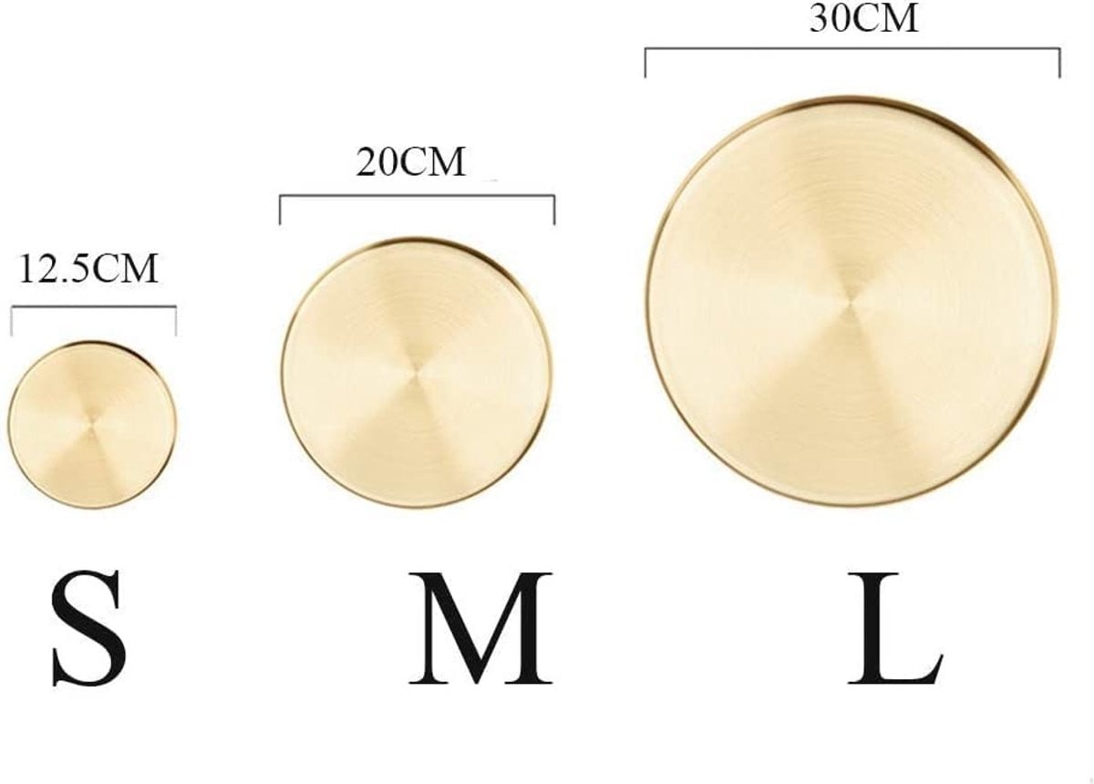Decoratieve Opslagbak - Goud Ronde Tray