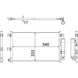 Kondensator Klimaanlage MAHLE AC 507 000S