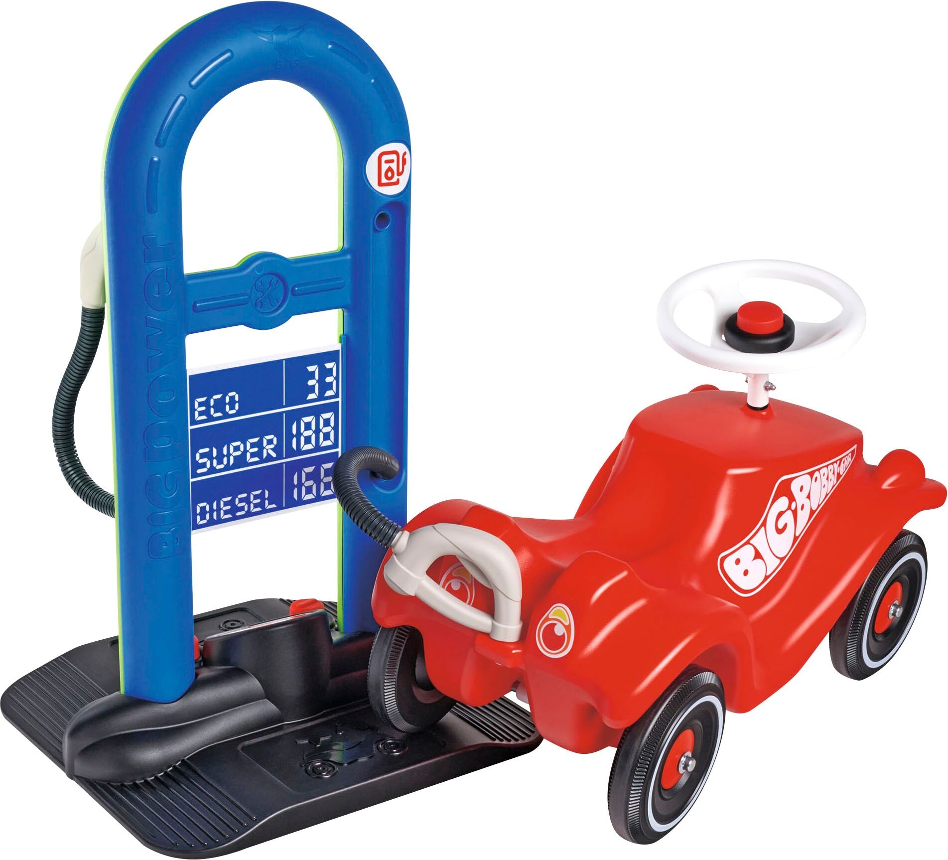 Spiel-Parkgarage BIG "BIG Bobby Car Service Station", bunt, Fahrzeug-Spielwelten, KinderB:37cm H:67cm T:40cm, Kunststoff, Spiel-Parkgarage, Made in Germany, B:37cm H:67cm T:40cm