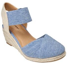 Women's The Abra Stretch Fabric Espadrille by Comfortview in Denim (Size 12 M)