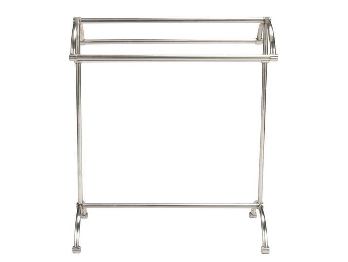 Signature Handtuchhalter zum Aufstellen 3 Stangen - 90/8/34 cm, Silberfarben, Metall, 28x71x86 cm, Badezimmer, Badezimmerausstattung, Handtuchhalter