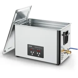 VEVOR 30 L Ultraschallreiniger, professionelle Ultraschallreinigungsmaschine mit Reinigungskorb & Digitalanzeige, 480 W Edelstahl 40 kHz Industrielle Reinigungsmaschine für Teile Vergaser Instrumente