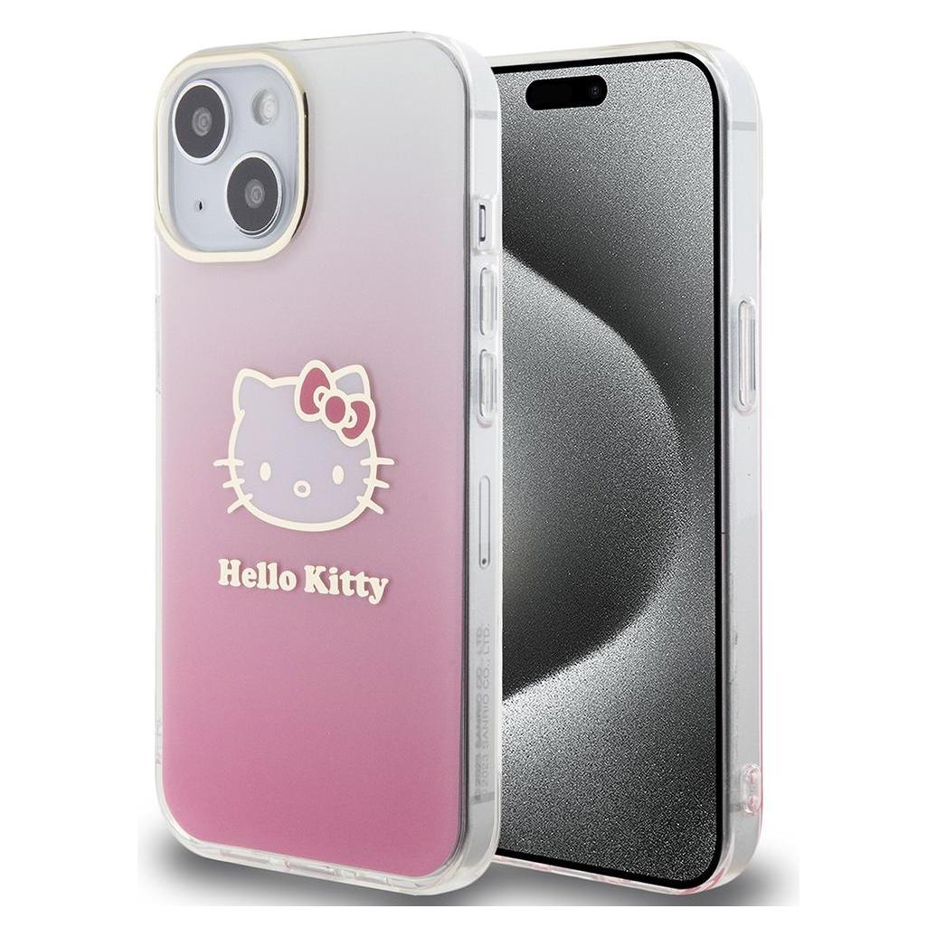 Hello Kitty HKHCP15SHDGKEP iPhone 15 6.1 różowy/pink hardcase IML Gradient Electrop Kitty Head (Apple iPhone 13, Apple iPhone 14, Apple iPhone 15) (1696244904)