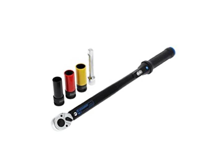 GEDORE Set avec clé dynamométrique à carré d’entraînement\, 1/2\ \, 40 à 200 Nm\, Jeu avec douilles impact/rallonge\, 3550-UK-LS4