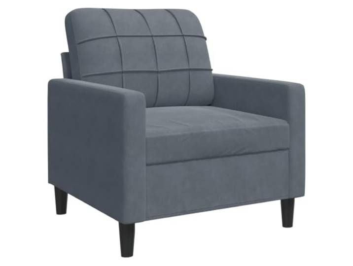 GHVBNMF Sessel Samt Dunkelgrau Lounge Polstersessel 60 cm Stabiles Metallgestell und weiche Schaumstoff-Polsterung für entspannte Lesestunden im Wohnzimmer oder Schlafzimmer.