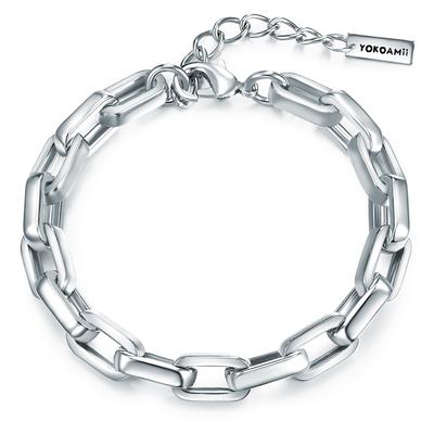 Gliederarmband YOKOAMII "Y65", silber, Armbänder, Damen, Metall, Gliederarmband, Armband