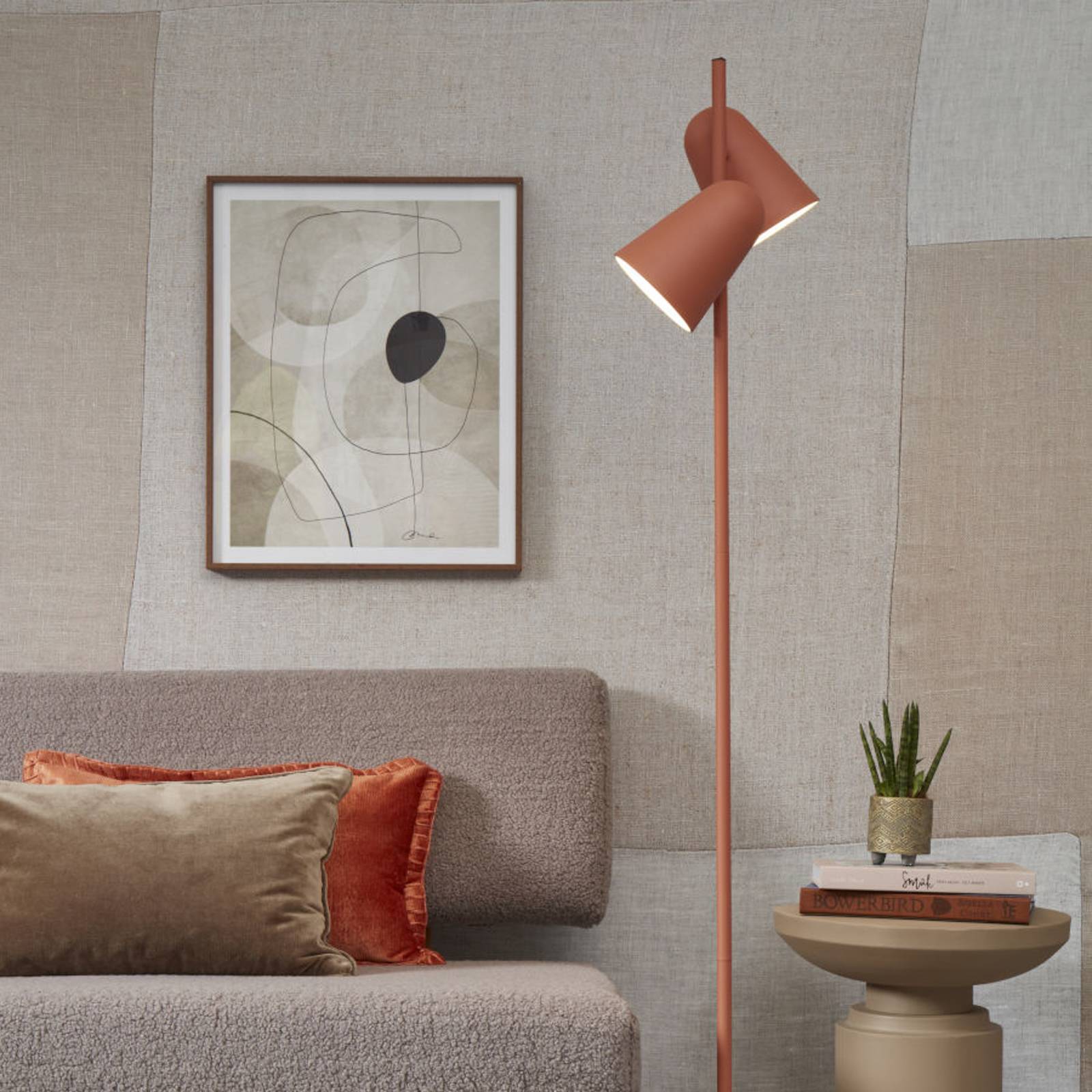 IT´S ABOUT ROMI Stehlampe Salamanca, terracotta, für Wohn- / Esszimmer, Metall, Modern