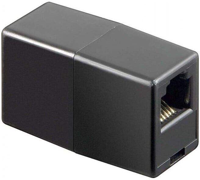 Goobay RJ12 coupleur noir, Bu/Bu 50592 (50592)