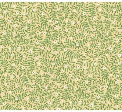 Rifle Paper Co. Elodie Gold Petite Floral Premium Peel + Stick Wallpaper