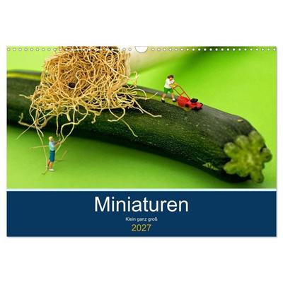 Miniaturen - Klein ganz groß (Wandkalender 2027 DIN A3 quer), CALVENDO Monatskalender