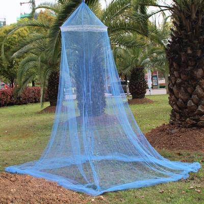 The Handy Homestead Elegant Hanging Dome Mosquito Net For Double Bed blue