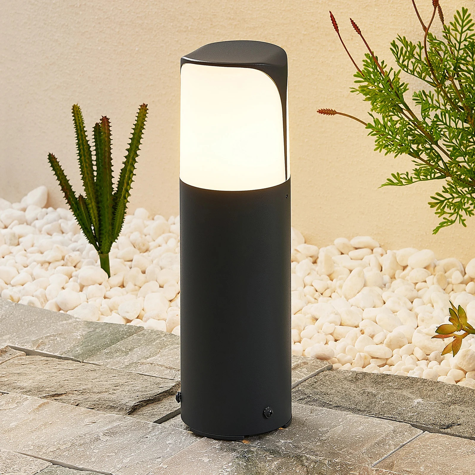 Lucande Paikea moderne tuinlamp antraciet metaal H30 cm