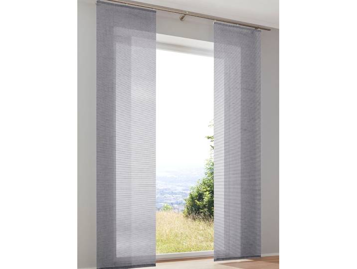 Schiebegardine HEINE HOME Gr. 3, grau, B:57cm H:225cm, Polyester, Gardinen, Schiebegardine