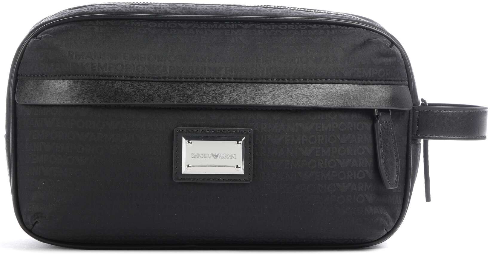 Giorgio Armani Emporio Armani Monogram Kulturbeutel, schwarz