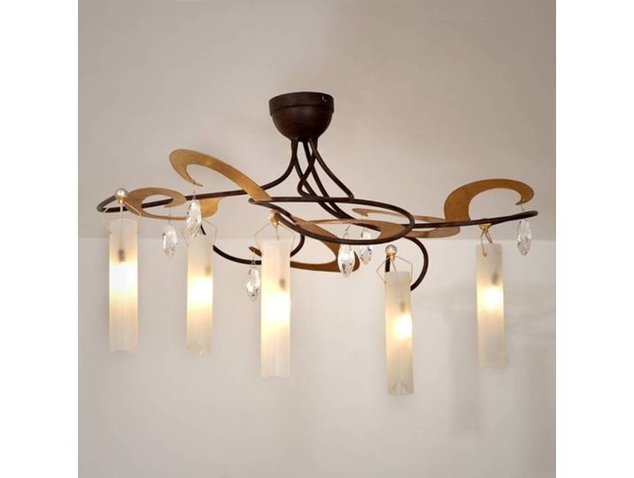 Holländer Designer Deckenlampe CASINO, braun / rost, für Wohn- / Esszimmer, Metall, Design, Deckenlampe