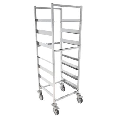 Becherwagen für selbstbedienung kapazität 7 körbe 500x500 - 625x640x1720 mm - 91071620 Eurast