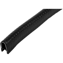 PVC Kantenschutzprofil schwarz mit Stahlklemmband Klemmbereich 1-4mm