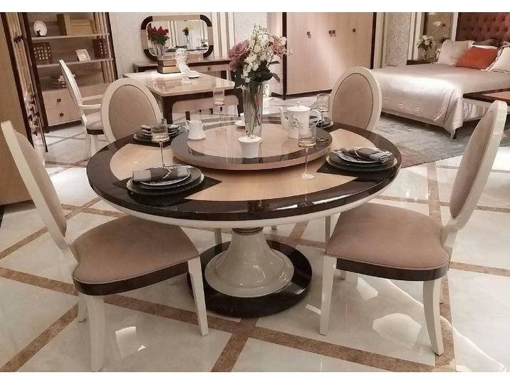 Xlmoebel Essgruppe Holztisch mit 4 Stühlen im zeitlosen Design, (Essgruppe, 7-tlg., Essgruppe), Hergestellt in Europa
