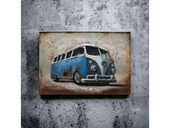 Tableau Relief Van vintage en Métal