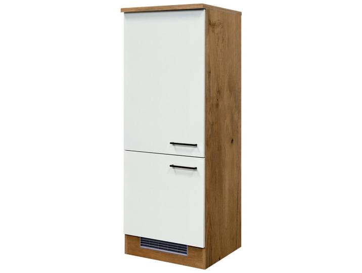 FlexWell Geräteumbauschrank, Eiche, Magnolie, 1 Fächer, einzeln stellbar, einmalig seitenverkehrt montierbar, 60x160.6x60 cm, Made in Germany, Küchen, Küchenmöbel, Küchenschränke, Geräteumbauschränke