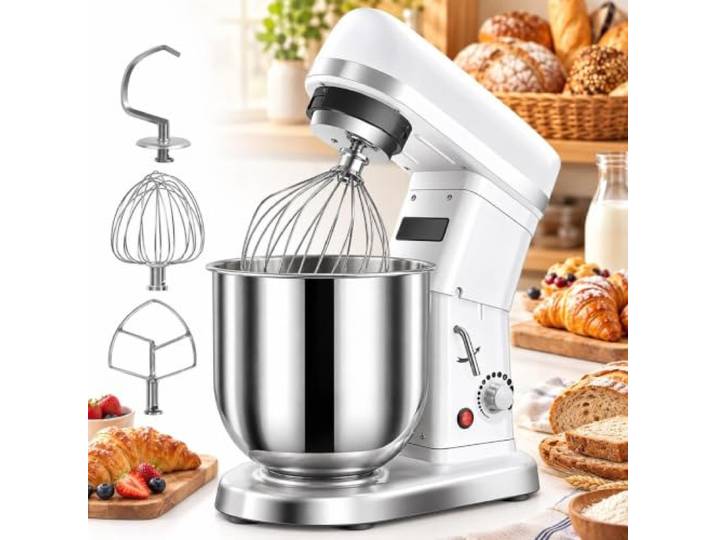 Standmixer mit kippbarem Kopf, Spritzschutz mit Einlass Spülmaschinenfeste Teile for die Bäckereiproduktion bei Familienfeiern