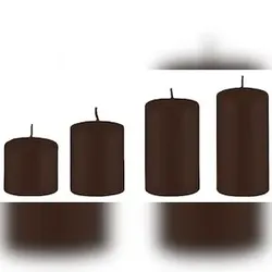 Kopschitz Kerzen 4er Set Adventskerzen abgestuft Chocolate Schokolade Ø 6 cm (Höhen 6, 8, 10 und 12 cm)