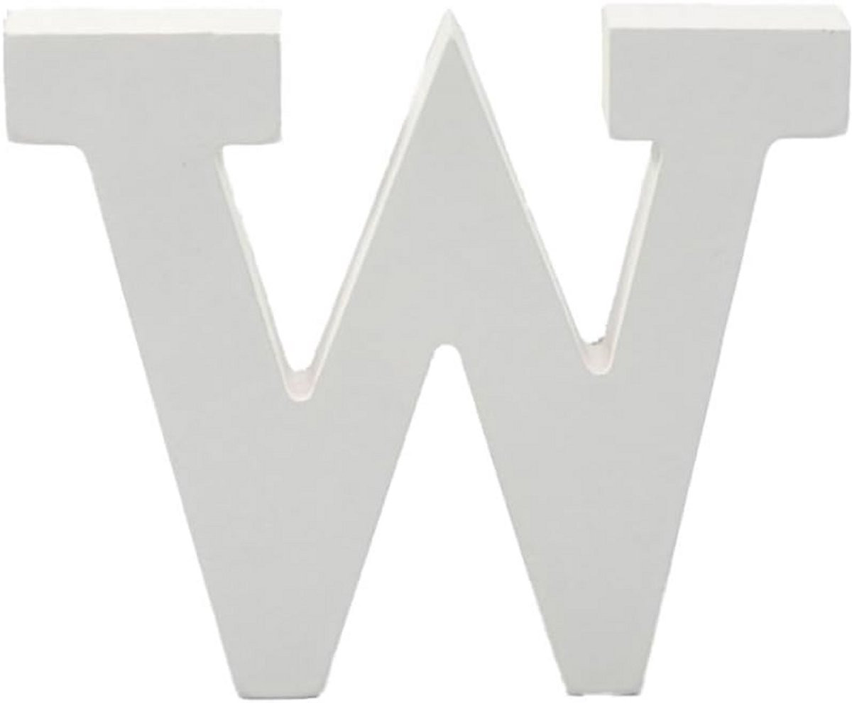 Witte houten decoratieve letters en cijfers, 15 cm hoog