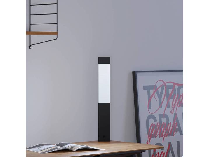 Regent Lighting Joker LED-Tischleuchte, schwarz, schwarz, für Arbeitszimmer / Büro, Aluminium, Modern