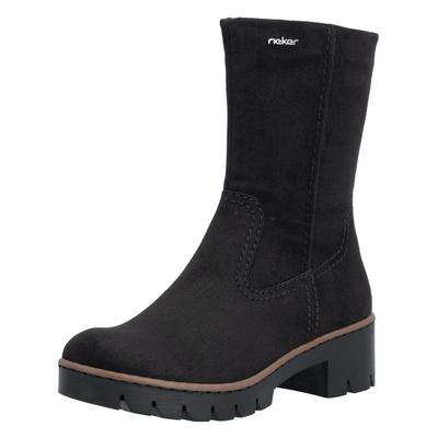 Stiefelette RIEKER "Rieker Stiefelette Textil", Damen, Gr. 37, schwarz, Textil, Schuhe Stiefelette