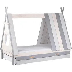Hausbett ca. 90x200 cm Grau/Weiß