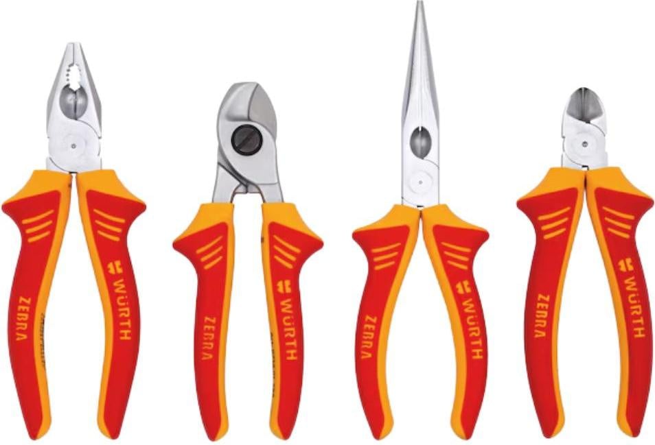 Würth VDE tangenset, 4-delig