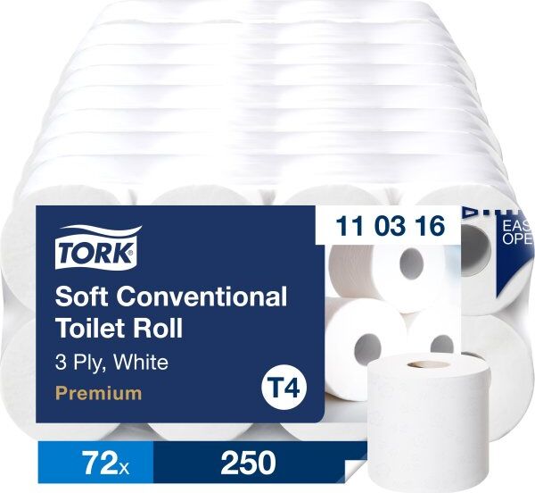 Tork T4 Extra Soft Toiletpapir, 3-Lag, 72 Rl